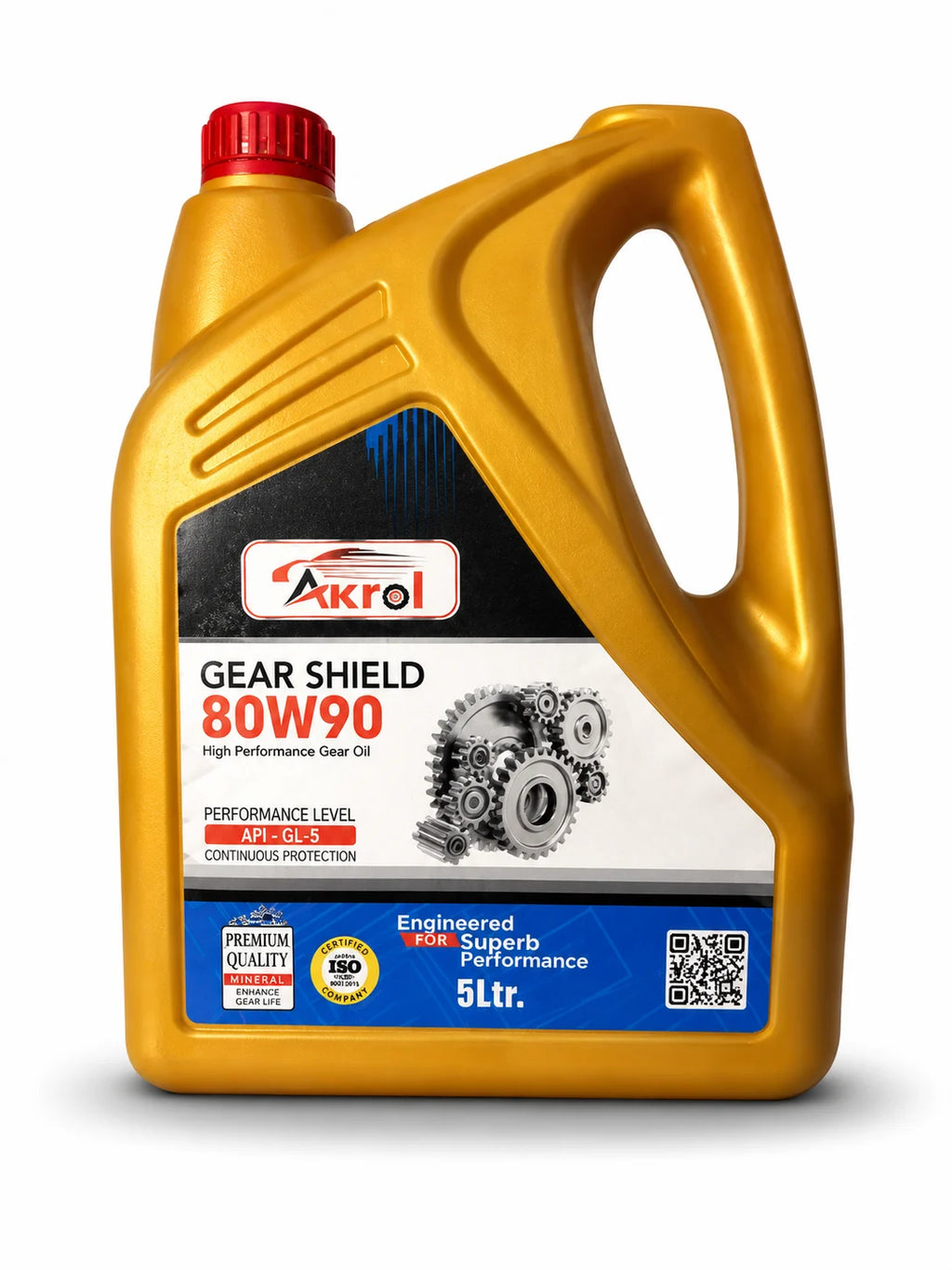 AKROL Gear Shield 80W90 Gear Oil 5 L for Automotive and Mechanical Gear Systems