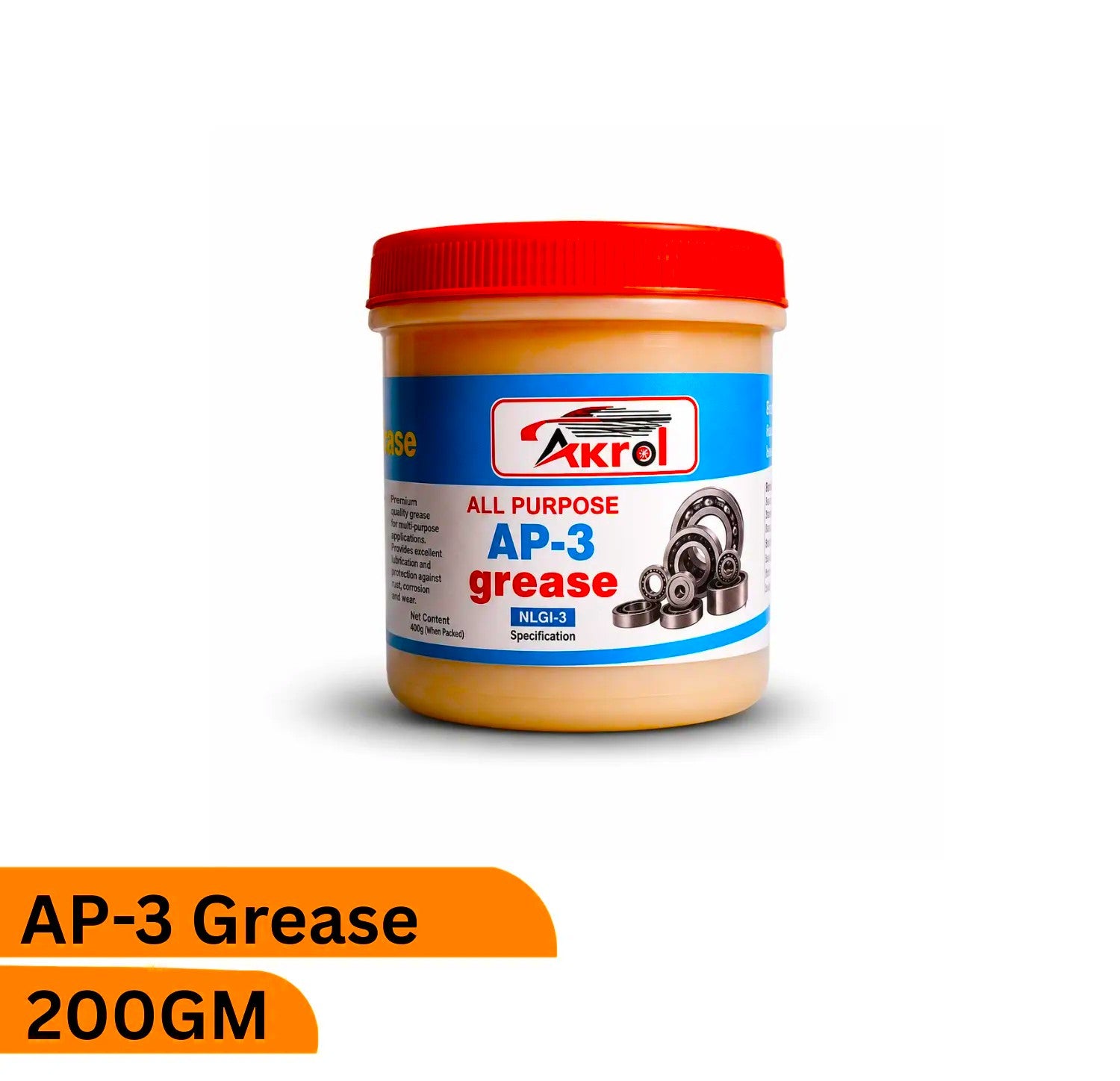 AKROL AP-3 All Purpose Grease NLGI-3 200 GM