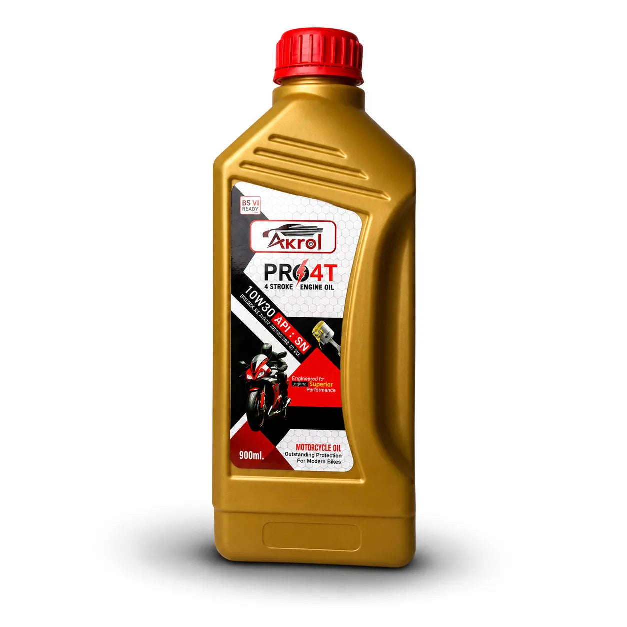 AKROL Pro 4T 10W30 API SN 900 ML 4 Stroke Motorcycle Engine Oil