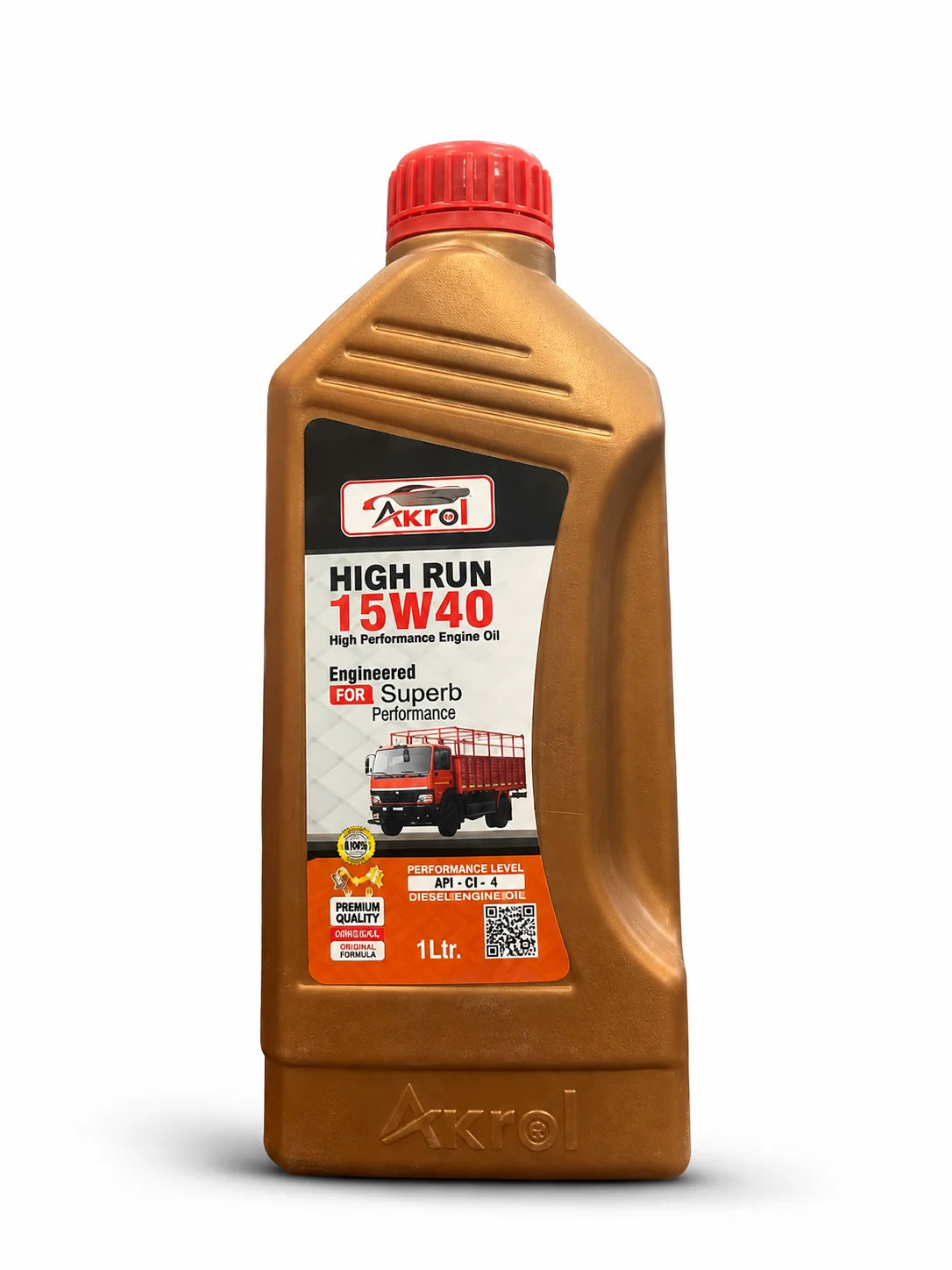 Akrol High Run 1 Ltr 15W40 API CI-4 High Performance Diesel Engine Oil