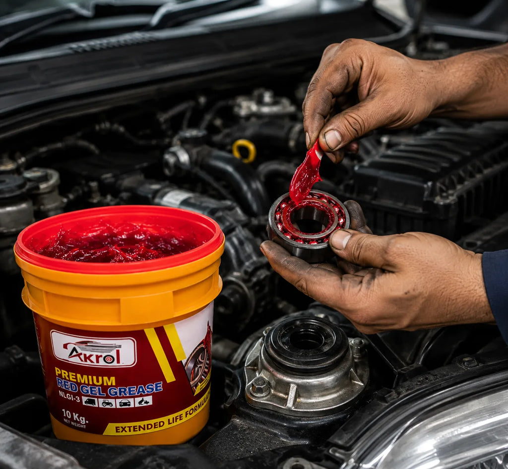 AKROL Red Gel Grease 10 KG | Premium Grease for Automotive & Industrial Use