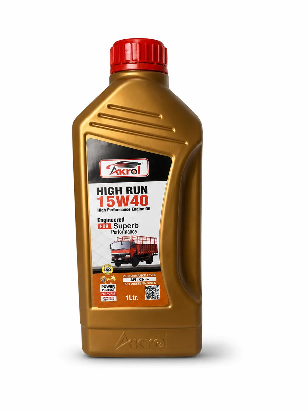 AKROL High Run 15W40 CH4 1 L | Premium Engine Oil for Automotive & Industrial Use