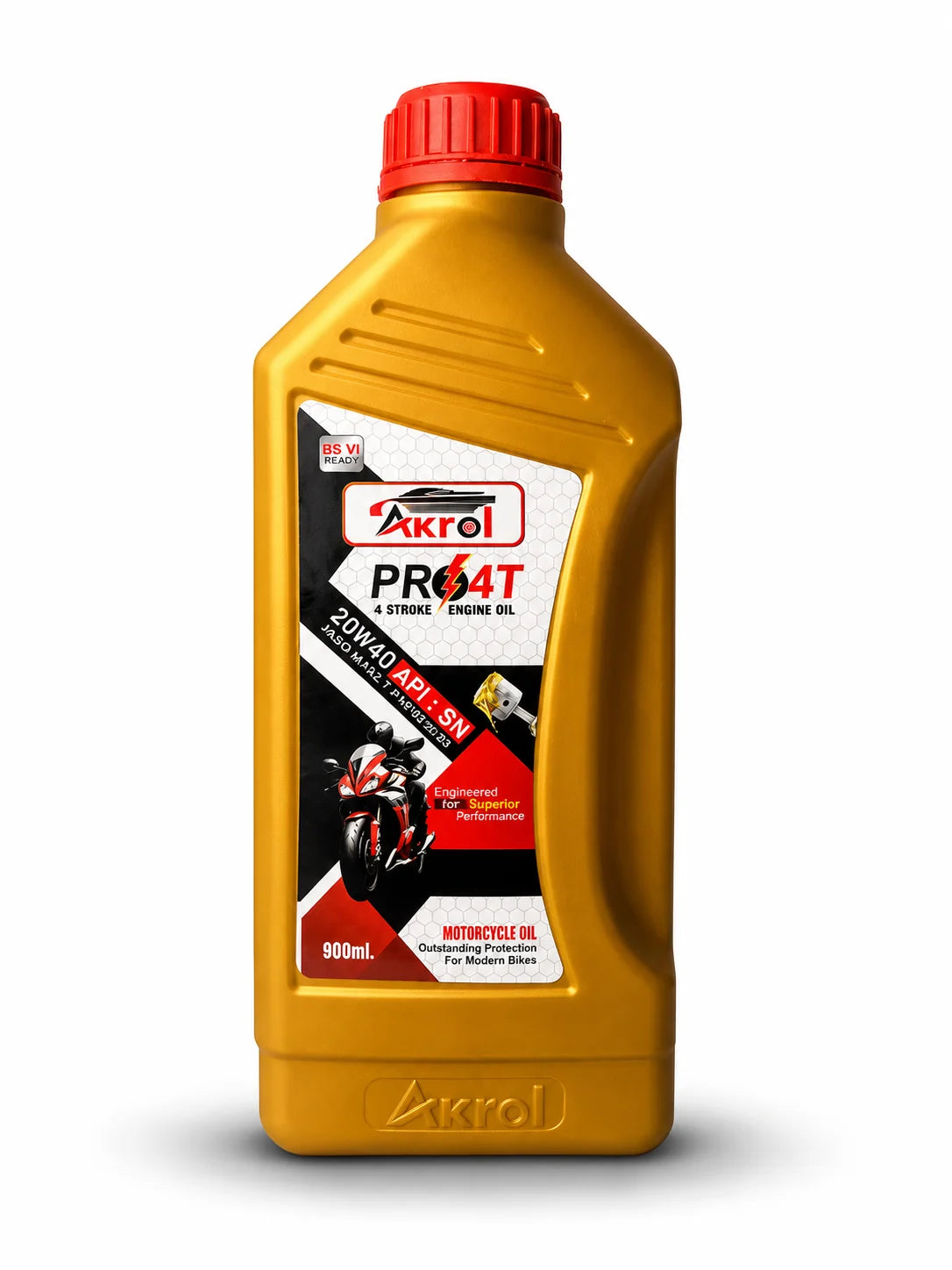 AKROL Pro 20W40 API SN 900 ML | Premium 4T Engine Oil for Automotive & Industrial Use