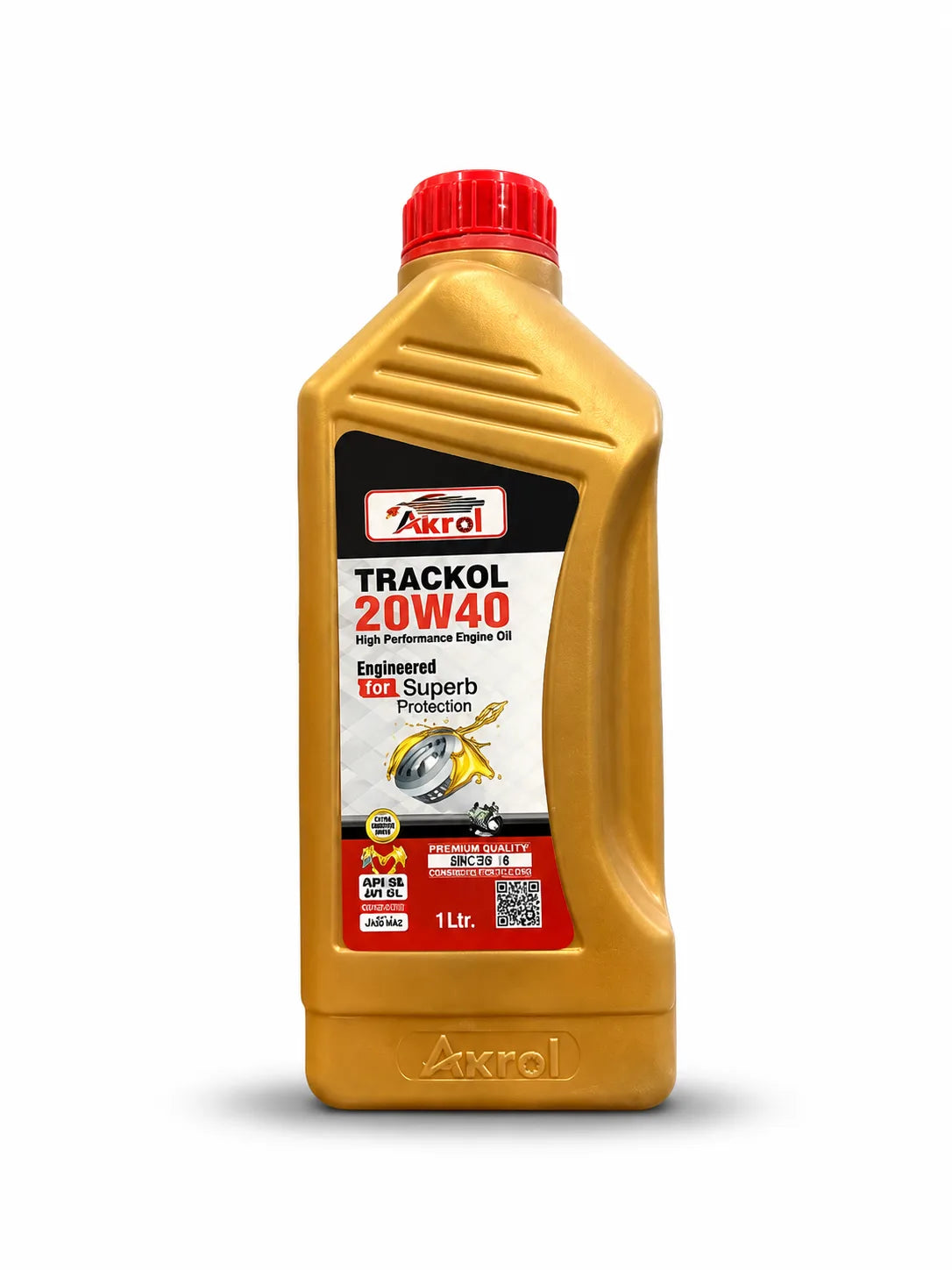 Akrol Trackol 1 Ltr 20W40 High Performance Engine Oil