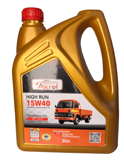 AKROL High Run 15W40 Engine Oil 3 L | API CH-4 High Performance Diesel Engine Oil
