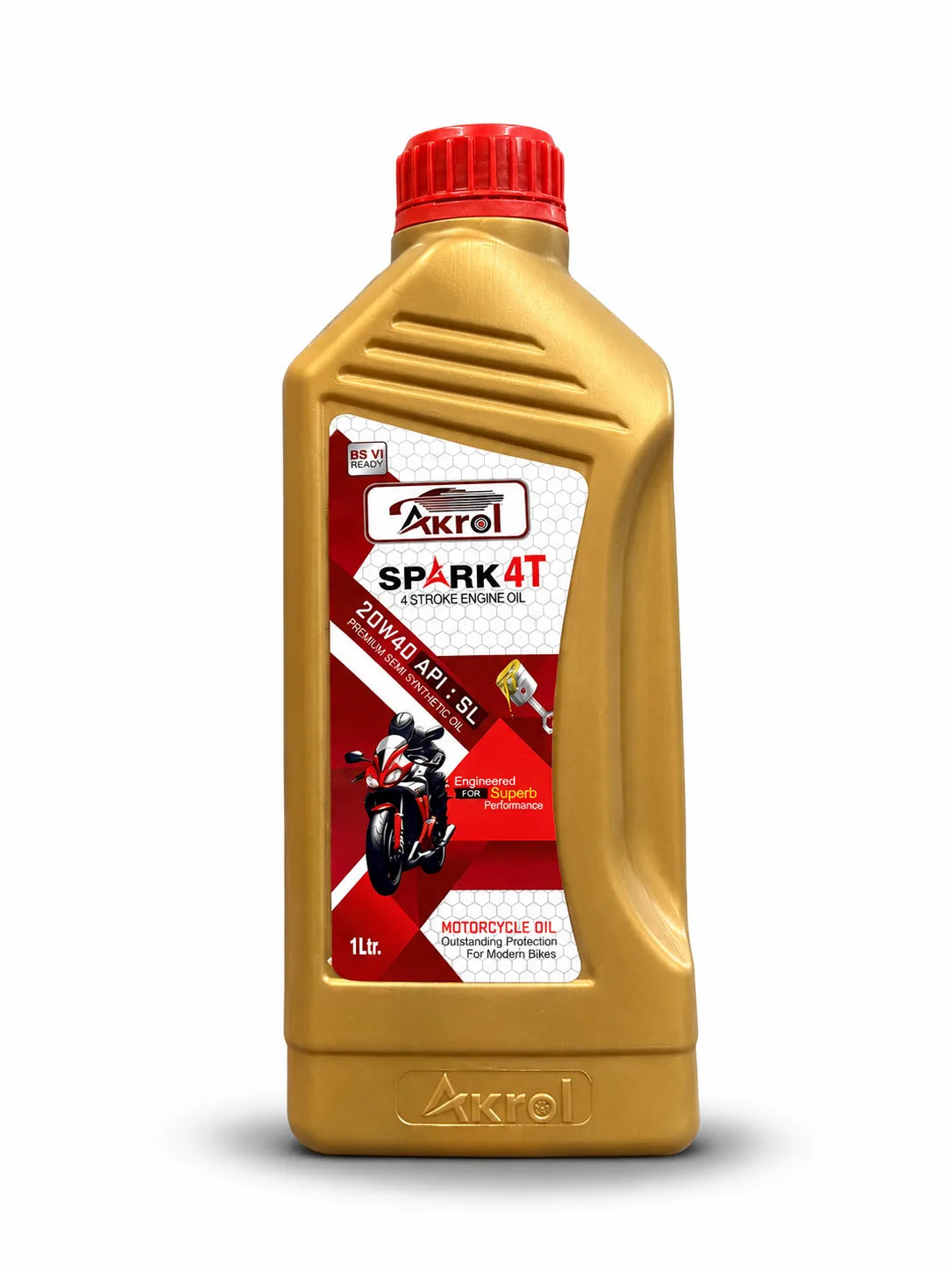 Akrol Spark 4T 20W40 API SL Engine Oil 1L