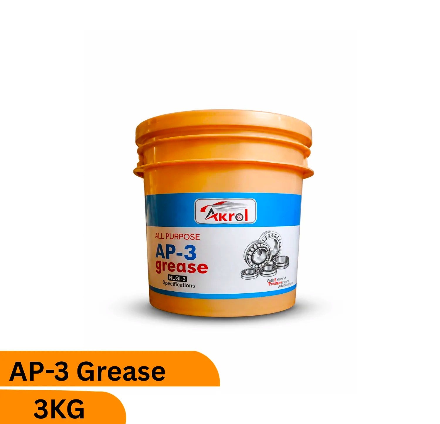 AKROL AP3 Grease 3 KG NLGI-3 Multipurpose Automotive Industrial Grease